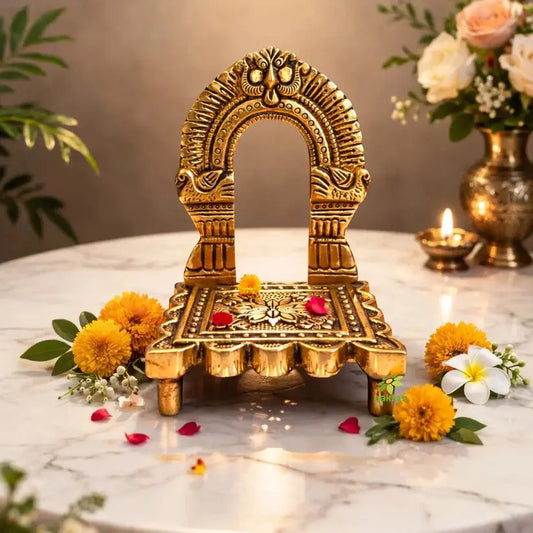 Why a Brass Singhasan Elevates Your Home Temple with Serenity and Luxury