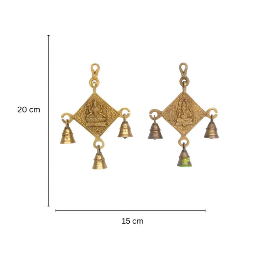 Feng Shui Metal Wind Chime With 6 Brass Bells Good Luck Chime Aakrati