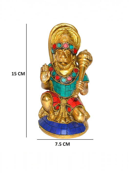 Lord Hanuman Sitting Statue for Worship Aakrati