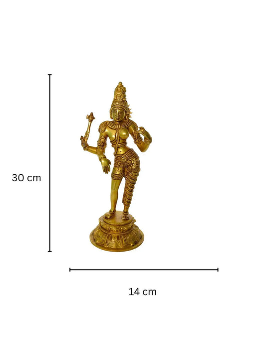 Ardhnareshwar Decorative Figure Hand Made Brass Sculpture Aakrati