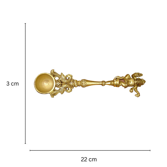 Ganesh Spoon - Yagya Hawan, hawan Spoon, Poojan Purpose, Indian Cultural Religious Item Best for Home, Office, Gifts Diwali Puja Aakrati