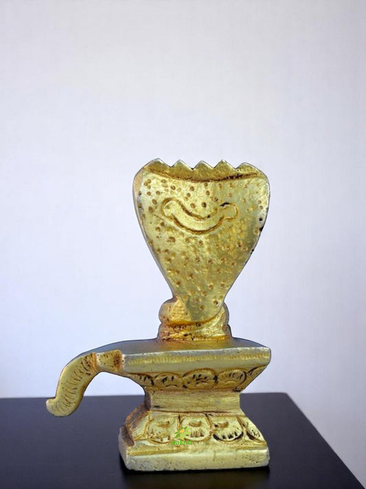 Handcrafted Brass Shivlinga Statue | An Ideal Addition for Puja and Home Decor | Brass Shivlinga Murti ( Yellow, 2.8 inch)