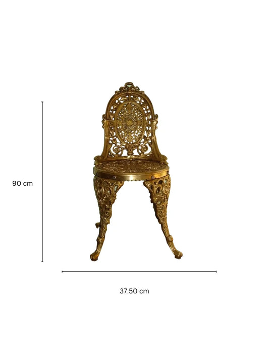 Brassware Antique Chair For Garden and Home Decoration Aakrati