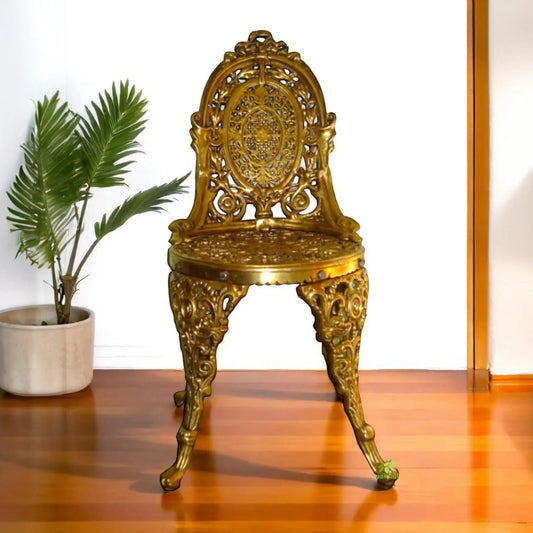 Brassware Antique Chair For Garden and Home Decoration Aakrati