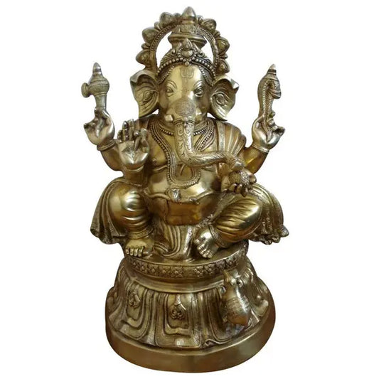 Lord Ganesha Brass Statue Aakrati