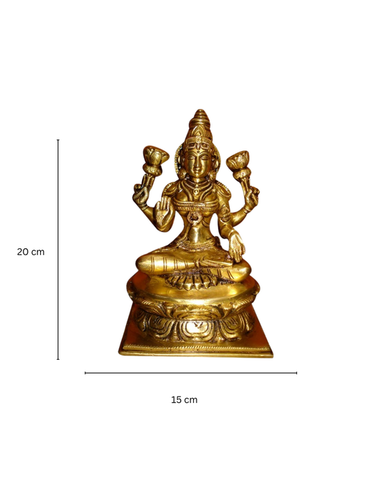 Goddess Laxmi Brass Statue for Worship