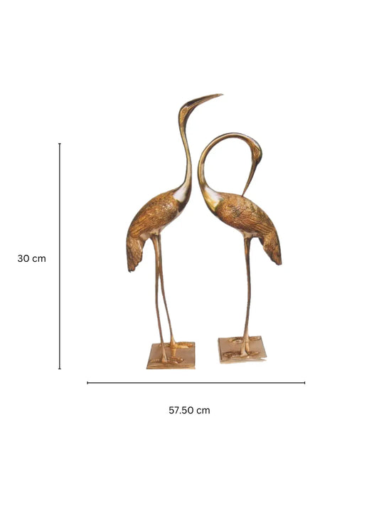 Brass Made Wader (Bagula) Set Aakrati