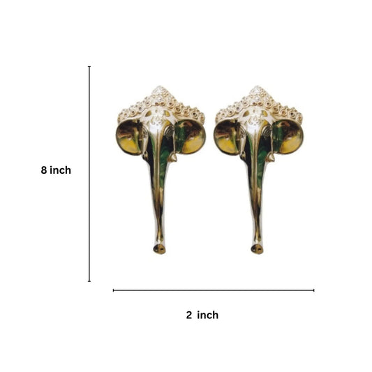 Rustic Brass Antique Door Handle | Classic Home Accessory with Premium Craft | Decorative Brass Antique Door Pull ( Yellow, 8 inch) Aakrati