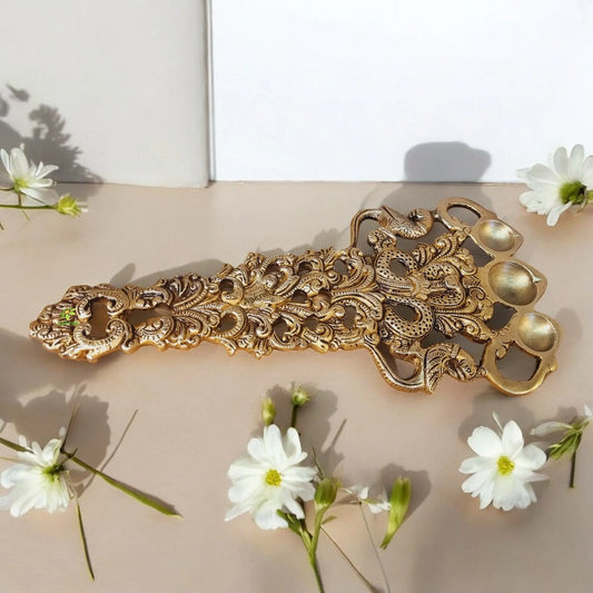 Designer Brass Made Oil hawan Spoon by Aakrati Aakrati