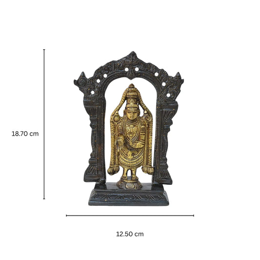 Lord Tirupati Balaji Statue of Brass - A Divine Home Decor Sculpture - Hindu Religious Figure Aakrati