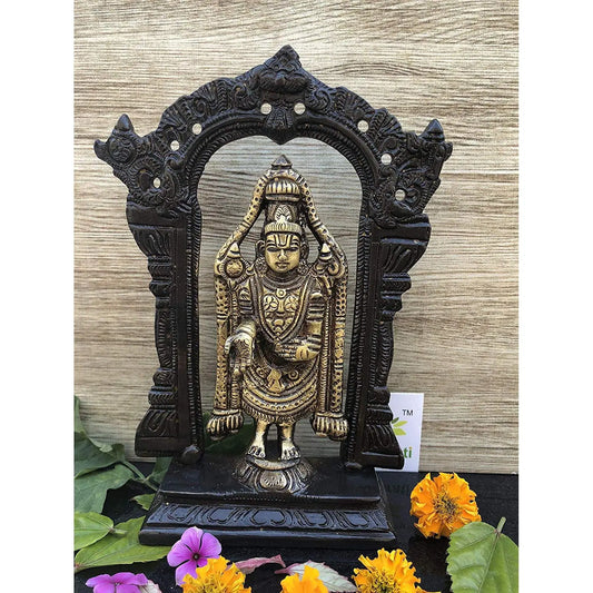 Lord Tirupati Balaji Statue of Brass - A Divine Home Decor Sculpture - Hindu Religious Figure Aakrati
