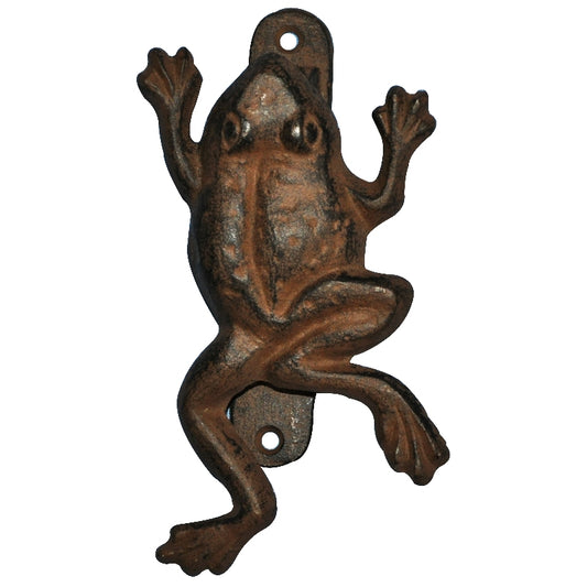 Brass Antique Door Knocker | Artistic and Unique Shape for a Classic Look | Brass Frog Shape Door Knocker ( Brown, 6.5 inch)