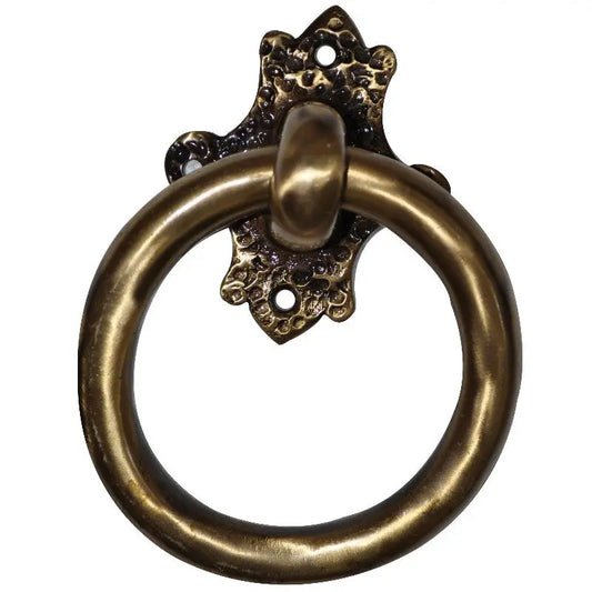 Luxury Brass Door Knocker | Perfect Blend of Tradition and Style | Traditional Brass Round Door Knocker ( Yellow, 6 inch) Aakrati