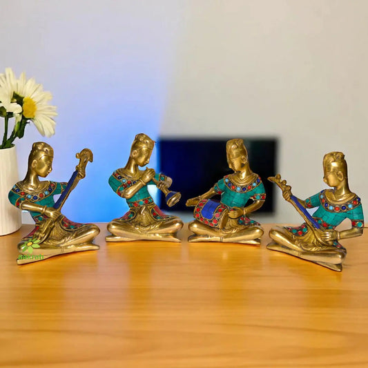 Tribal Musician Set With Colour Stone Turquoise Stone Aakrati