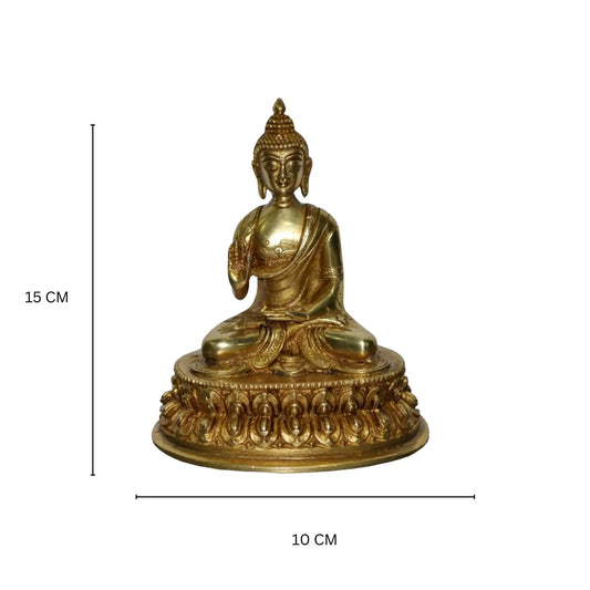 Lord Buddha Brass Metal Hand Carved Statue Aakrati