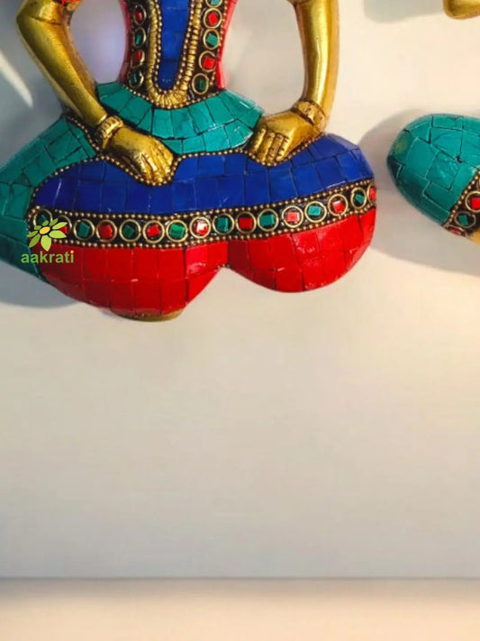 Wall haging Musician set turquoise Stone work Aakrati