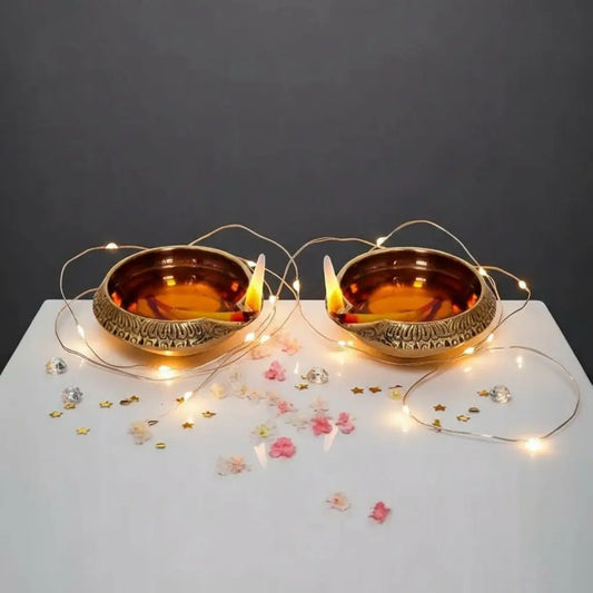 Kuber Diya - Diwali Oil Diya Festival Gift Item Set of 2 Aakrati