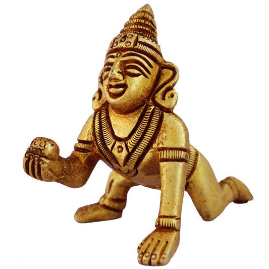 Baby Krishna/Thakur ji Brass Metal idol figure