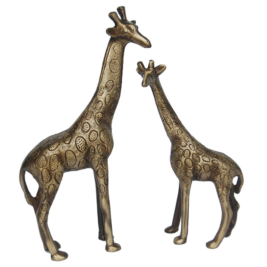 Handcrafted Brass Giraffe Statue | Unique Decorative Piece for a Contemporary Look | Brass Giraffe Figurine ( Brown, 9.5 inch)