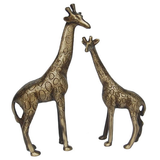 Handcrafted Brass Giraffe Statue | Unique Decorative Piece for a Contemporary Look | Brass Giraffe Figurine ( Brown, 9.5 inch) Aakrati