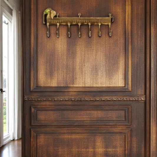 Elegant Brass Wall Hook | A Touch of Luxury for Your Home's Walls | Exquisite Brass Wall Hook ( Yellow, 13 inch) Aakrati