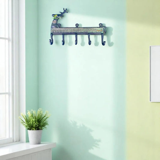 Designer Brass Wall Hook | Premium Quality for Stylish Home Accents | Luxury Brass Wall Hook ( Green, 9.5 inch) Aakrati