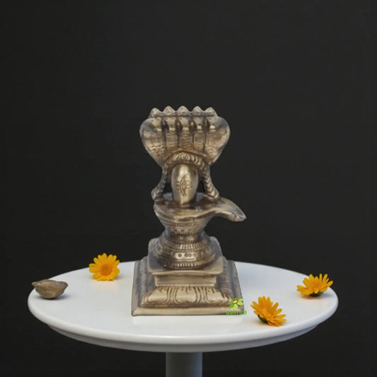 Premium Brass Shivling Statue – Sacred Mahadev Idol for Abhishekam, Home Worship & Positive Energy - Brass Shivling Statue Gift Aakrati