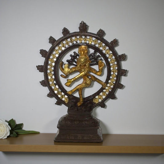 Premium Brass Nataraja Statue | Hindu God Shiva Dancing Idol for Puja Room & Festive Gifting Aakrati