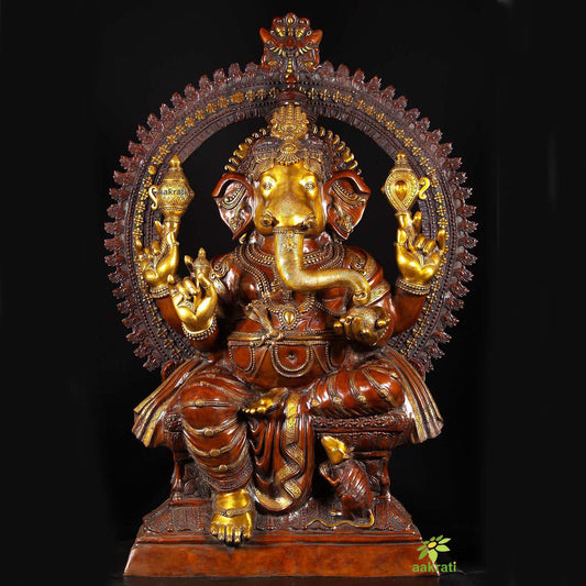 Big Lobby decor Metal Ganesh Religious Decoration hotel and resorts outdoor Indoor Aakrati