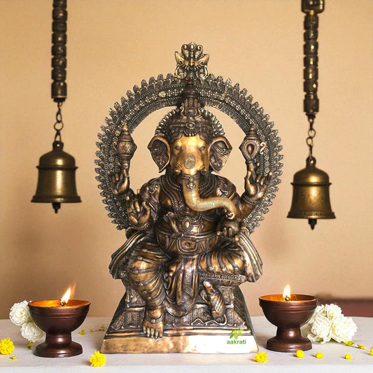 Garden big statue of Brass Made Lord Ganesha 6 feet height Aakrati