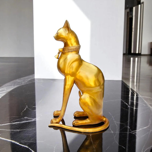 Home Decor Brass Metal Cat Figure Aakrati