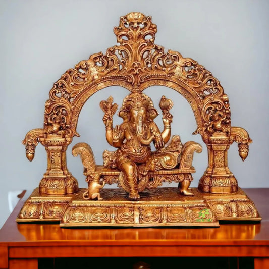 Ganesha Statue - A religious hindu lord Murti for your temple Aakrati