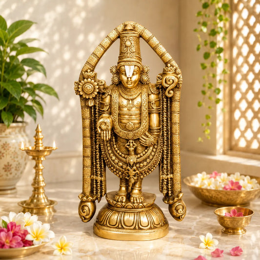 Lord Tirupati Balaji Statue Brass Made Metal