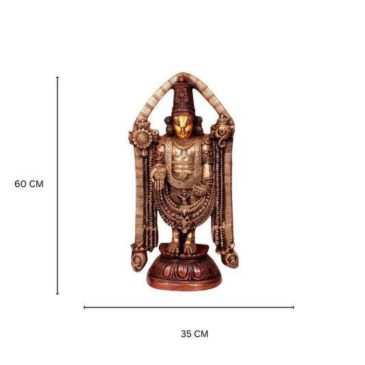 Brass Metal Lord Balaji Statue Aakrati