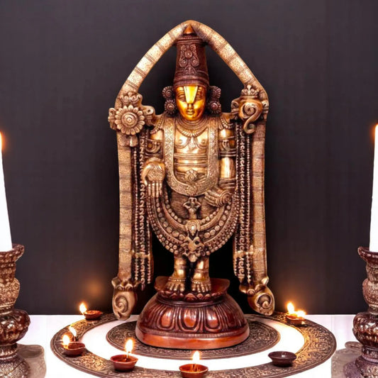 Brass Metal Lord Balaji Statue Aakrati
