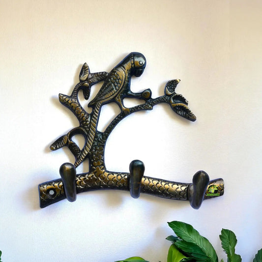 Brass Decorative Hook | A Beautiful Accent for Your Living Space | Vintage Brass Wall Hook ( Brown, 5.5 inch) Aakrati