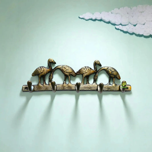 Elegant Brass Wall Hanger | A Decorative and Functional Accent | Handcrafted Brass Unique Decorative Hanger ( Yellow, 11 inch) Aakrati