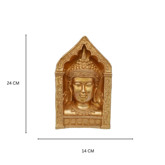 Lord Buddha Brass Made Decorative Figure Super Fine Carving Aakrati