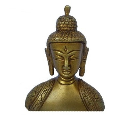 Brass Buddha Head | Spiritual Home Décor for Peace | Brass Buddha Statue