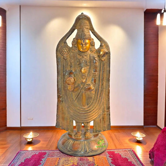 Brass metal Lord Balaji - Venkateswara figure for your office and home temple Aakrati