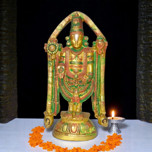 Lord Balaji Brass Sculpture decorative finish Religious Statue