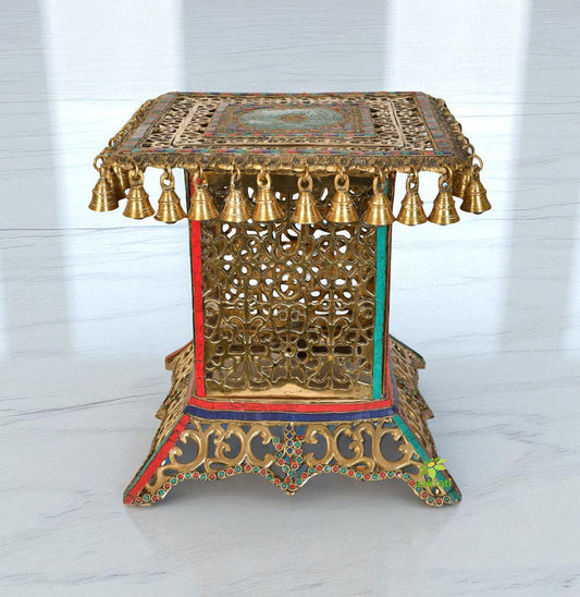 Table/Corner Brass Metal stool- Antique finish furniture Aakrati