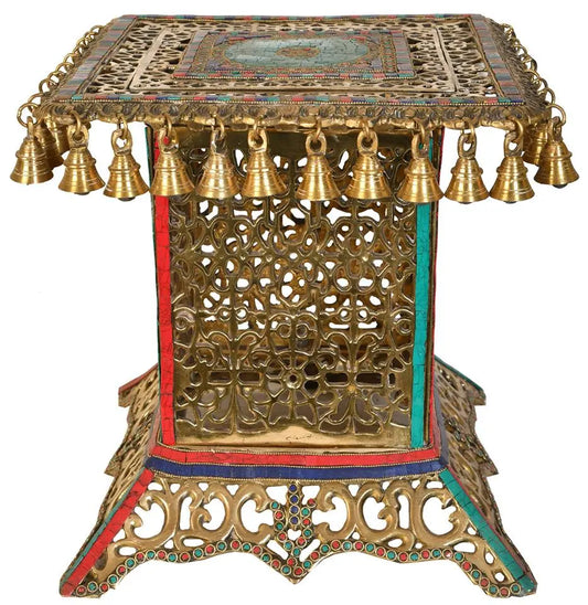 Table/Corner Brass Metal stool- Antique finish furniture Aakrati