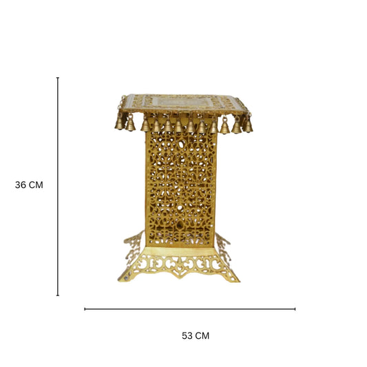 Brass Table - Golden Color - Antique Home Decor - Showpiece - 22 inch Aakrati
