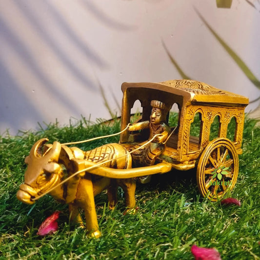 Bullock Cart of Brass Aakrati