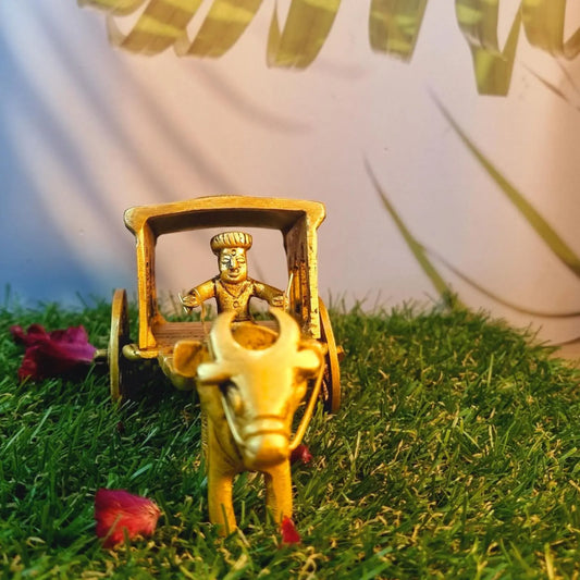 Bullock Cart of Brass Aakrati