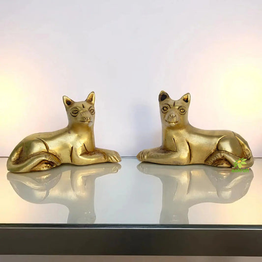 Handmade Brass Fox Statue | Beautiful Animal Figurine for Unique Home Aesthetics | Brass Fox Figurine ( Yellow, 3.1 inch) Aakrati