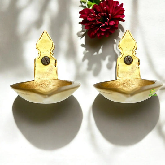 Brass Wall Deepak Yellow finishing for wall decoration Aakrati