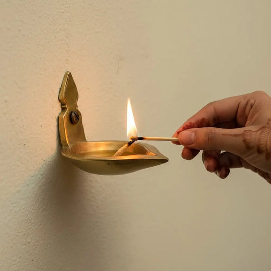 Wall Deepak in Brass Metal for wall decoration |Gift Item| |Brass Item| Aakrati