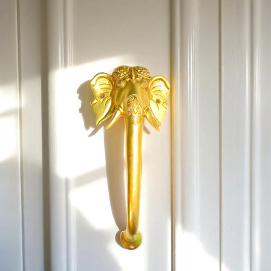 Elephant Look Designer Door Pull Handle in Brass
